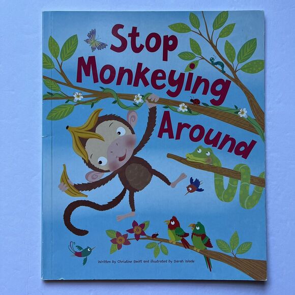 Set Of 2 Childrens Story Books Paperback Count the Monkeys Stop Monkeying Around - Picture 2 of 10